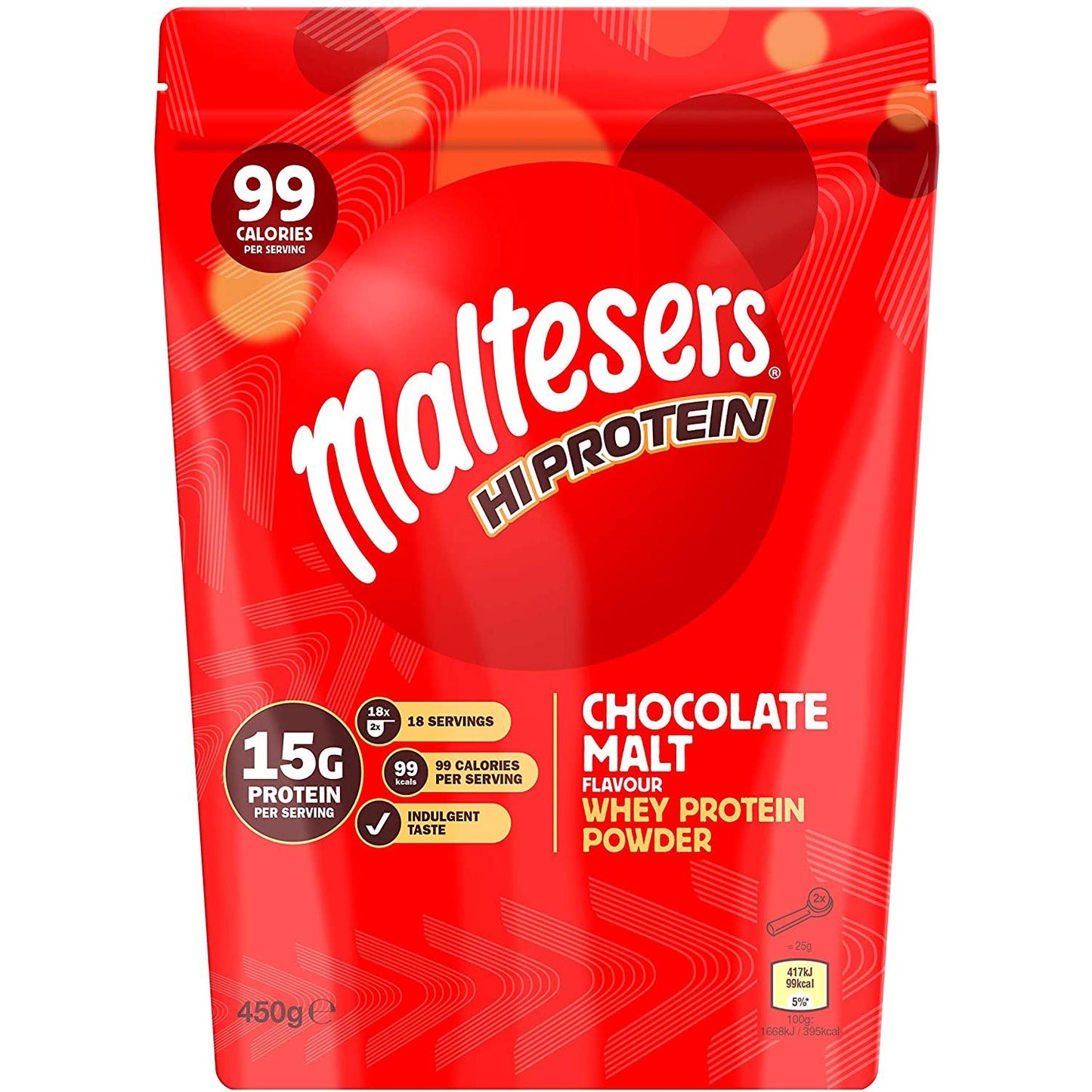 Hi Protein Pulver 450g Beutel Schokolade Malz von Maltesers