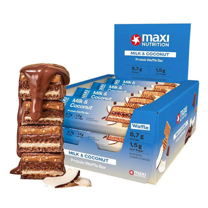 Milky Waffle Protein Bar 12 x 40g Riegel von Maxi Nutrition