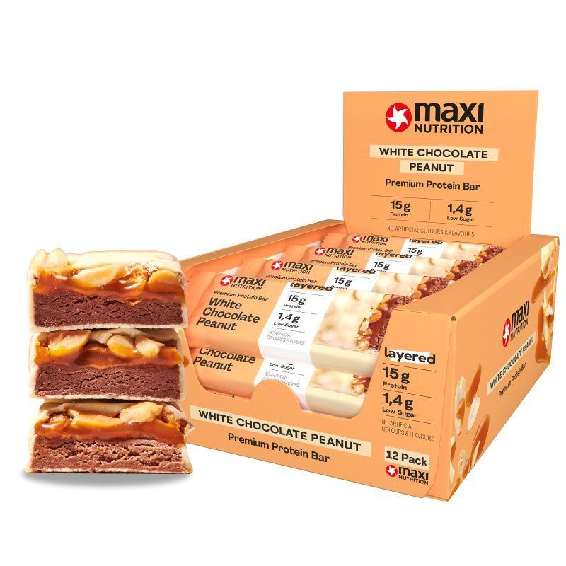 Premium Protein Bar 12 x 45g Riegel von Maxi Nutrition