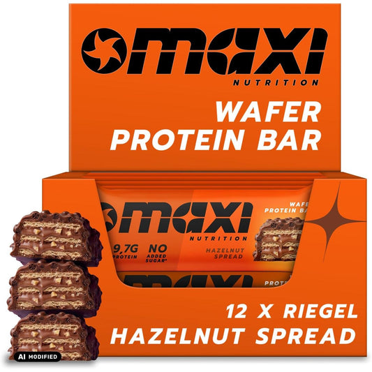 Wafer Protein Bar 12 x 39g Riegel von Maxi Nutrition