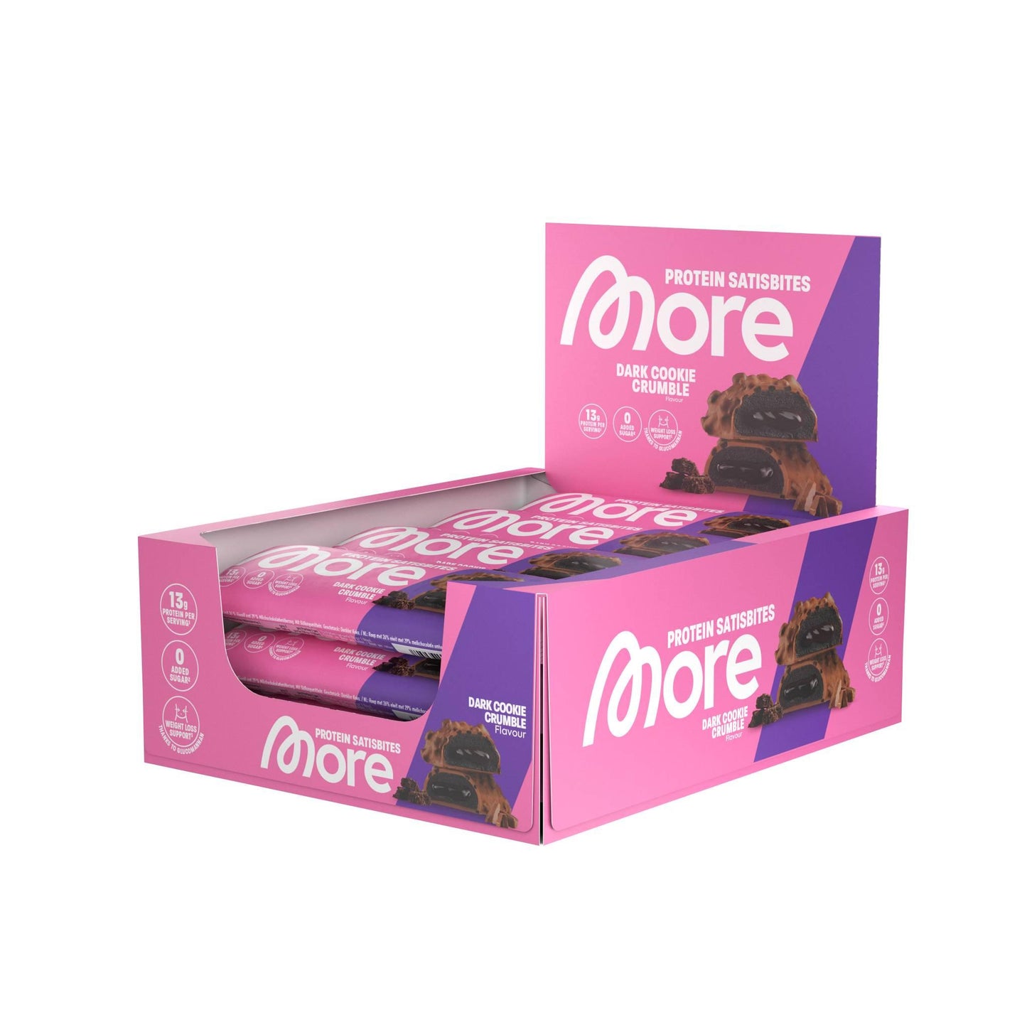 More Protein Satisbites 12 x 2x25g Riegel von More Nutrition