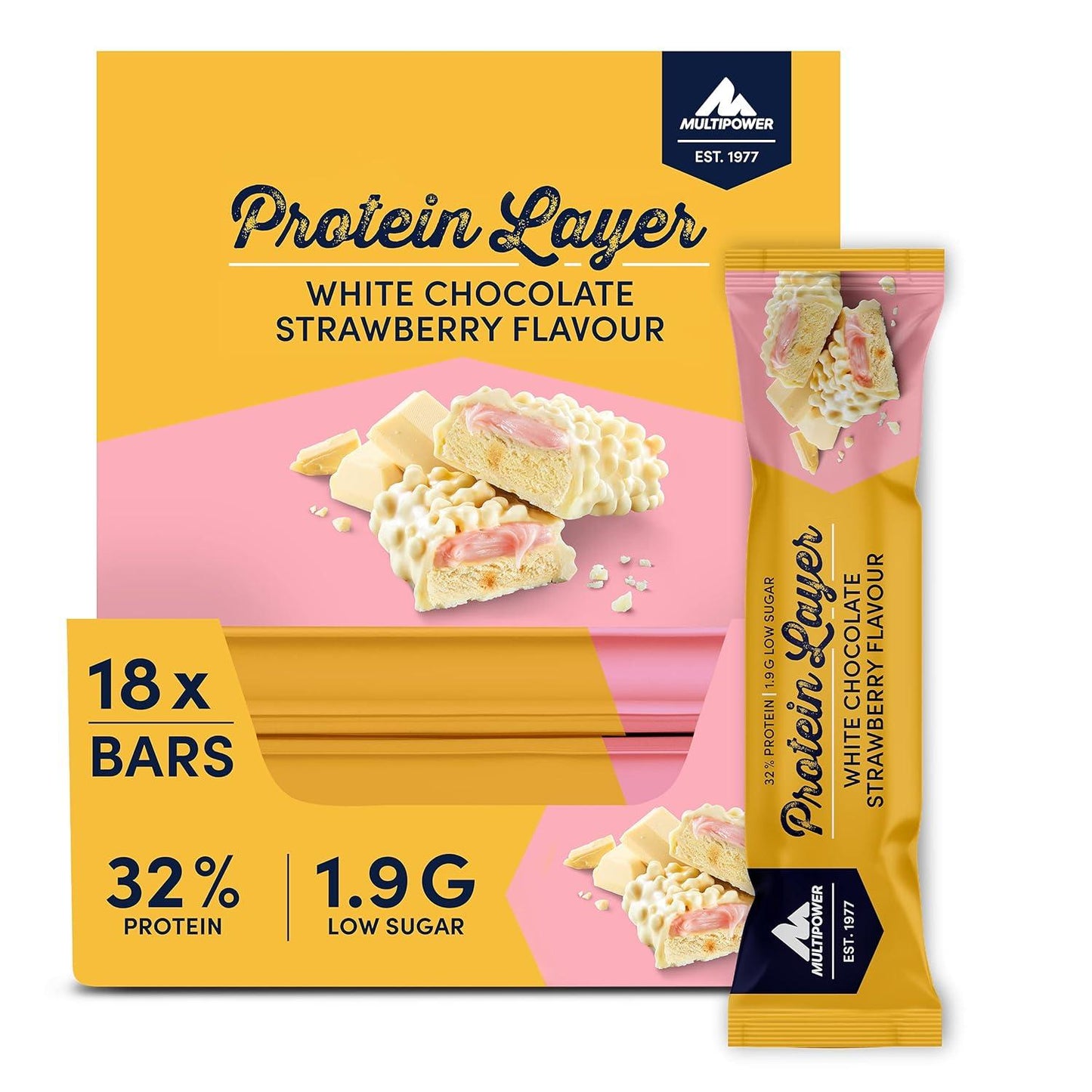 Protein Layer 18 x 50g Riegel von Multipower