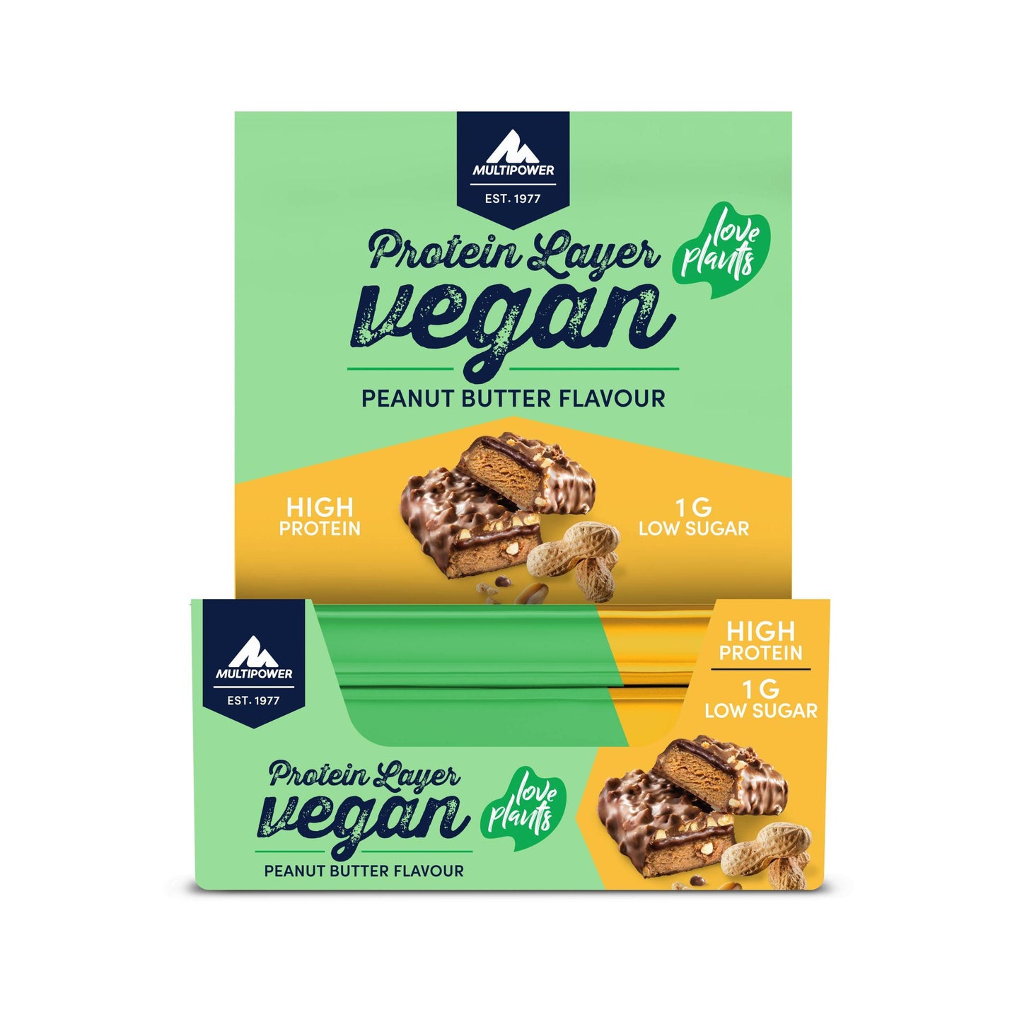 Protein Layer VEGAN 15 x 55g Riegel von Multipower