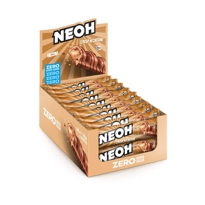 Crisp n Cream zuckerarmer Schokoriegel 20 x 22g Riegel von Neoh