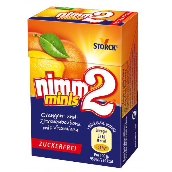 nimm2 Minis Bonbons zuckerfrei mit Vitaminen 40g Schachtel von Nimm2