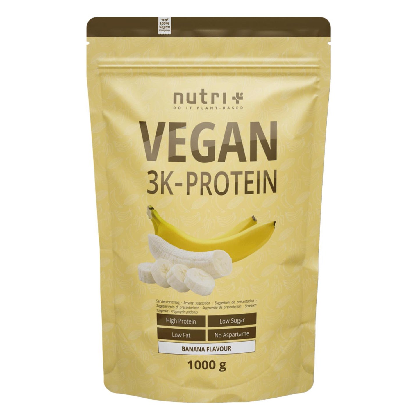 3K Protein Vegan VHEY 1000g Beutel von Nutri-Plus