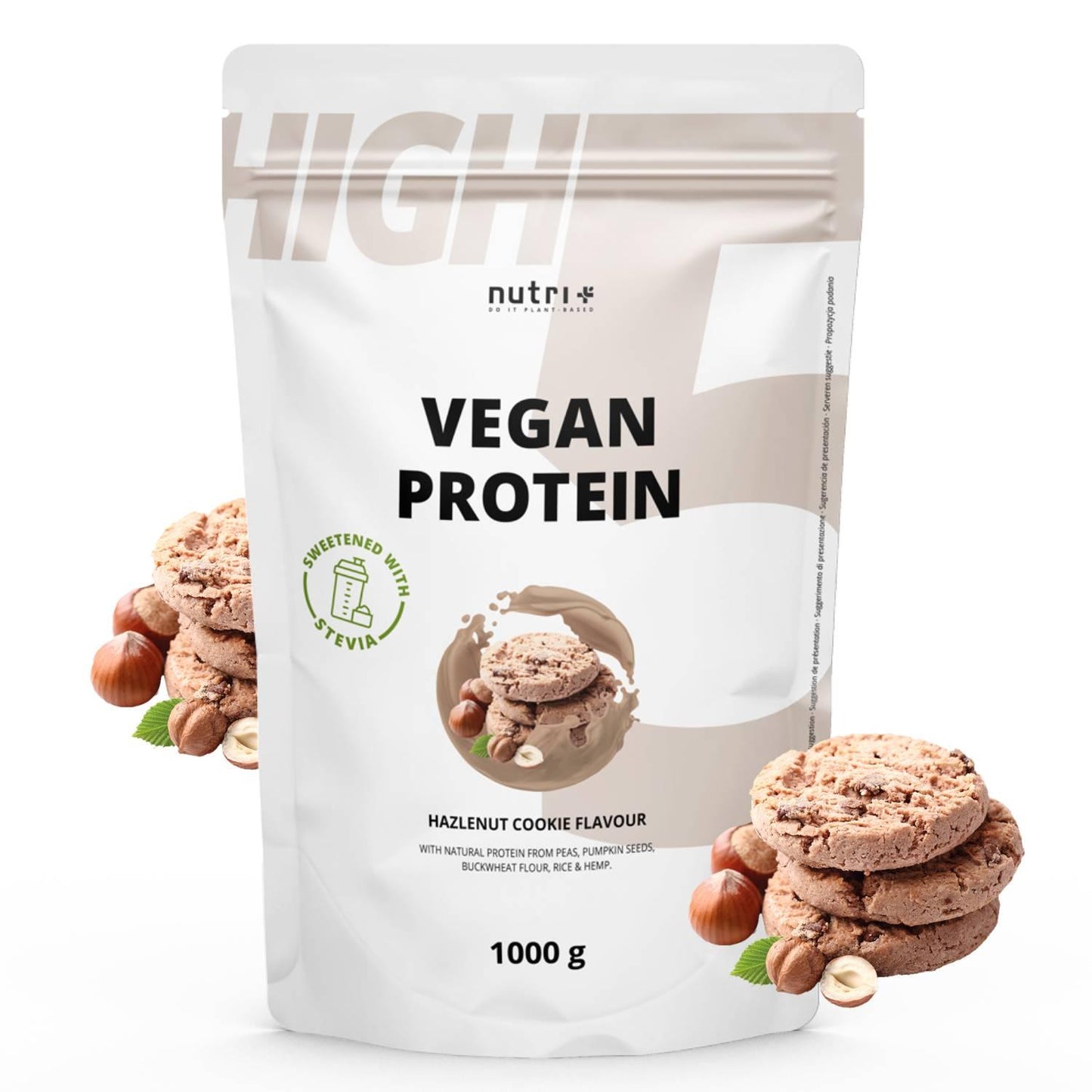 Vegan High 5 Protein ohne Soja 1000g Beutel von Nutri-Plus