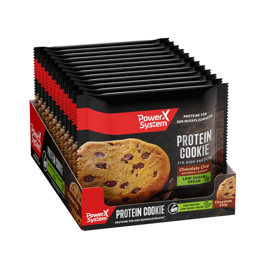 Protein Cookie 12 x 50g Riegel von Power System