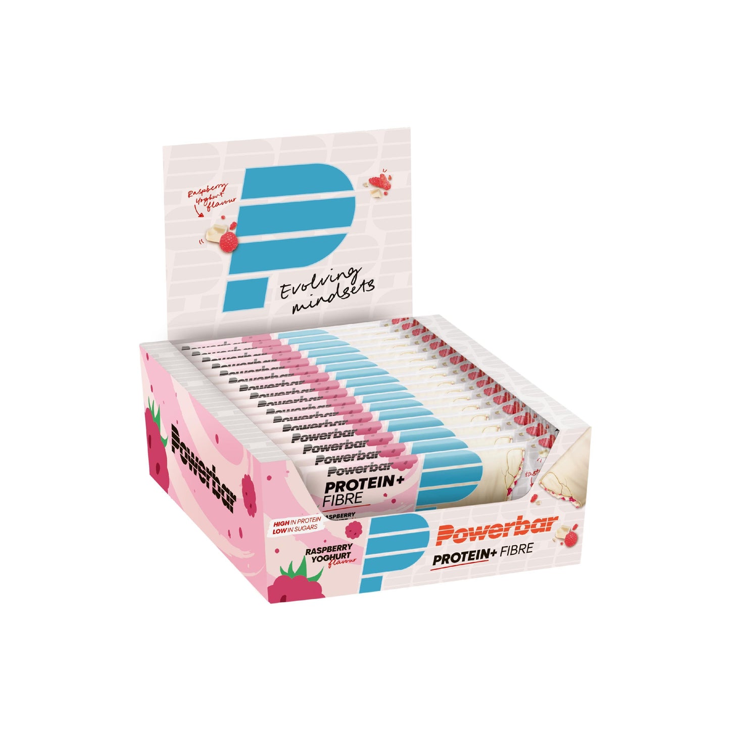 Protein + Fibre 16 x 35g Riegel Raspberry Yoghurt von Powerbar