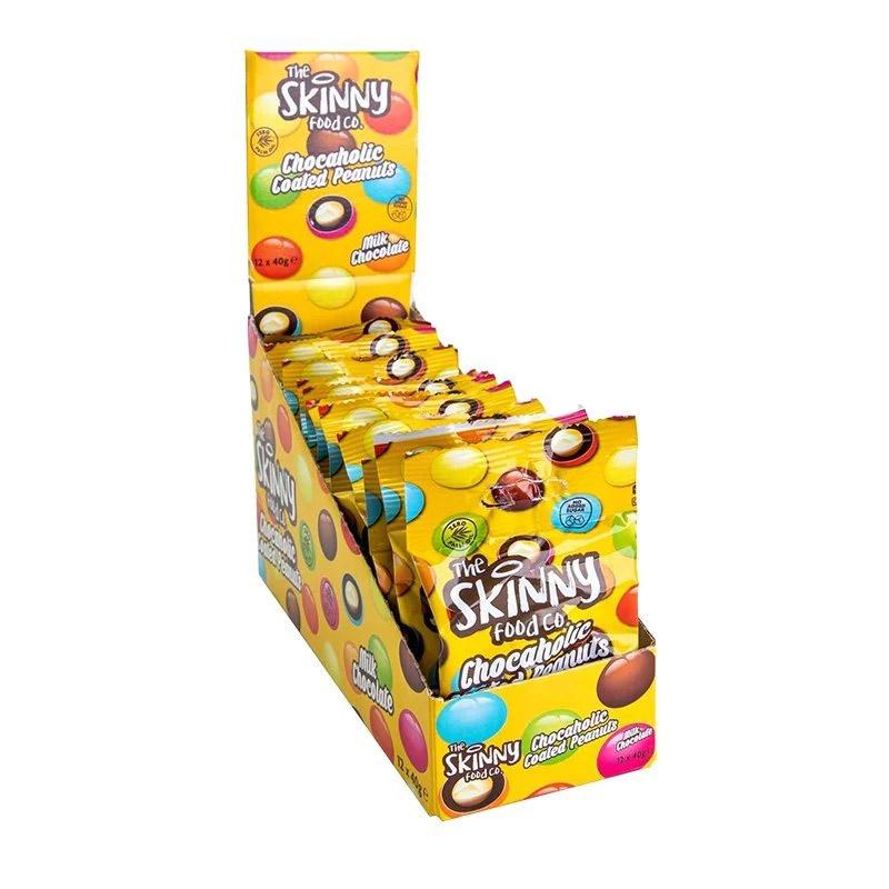 Chocaholic Peanuts 12 x 40g Beutel von Skinny Food