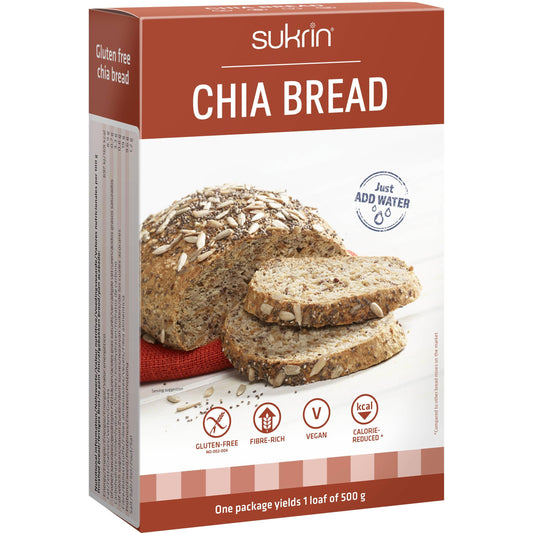 Chia Bread Brotbackmischung zuckerarm 250g Packung MHD 30.12.2023 von Sukrin