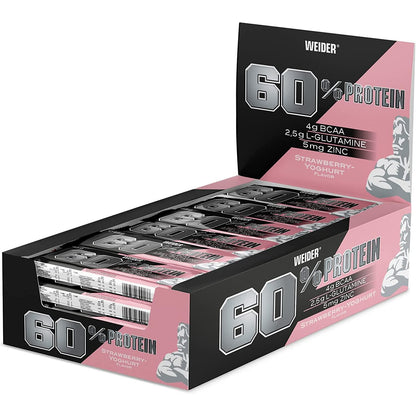 60% Protein Bar 24 x 45g Riegel von Weider