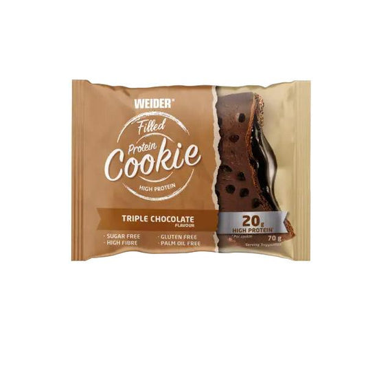 Filled Protein Cookies 1 x 70g Karton Triple Chocolate von Weider
