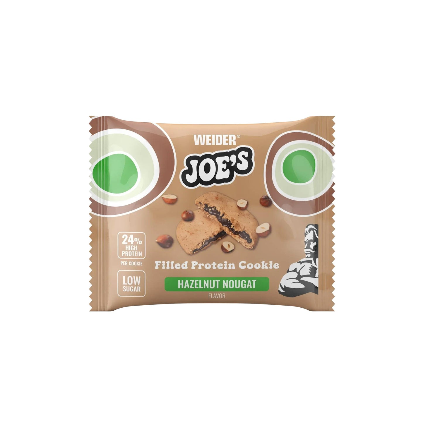 Joes Filled Protein Cookies 1 x 60g Karton Hazelnut Nougat von Weider