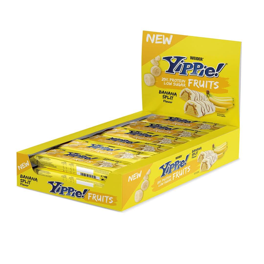 Yippie! Bar Fruits Low Sugar 12 x 45g Riegel von Weider