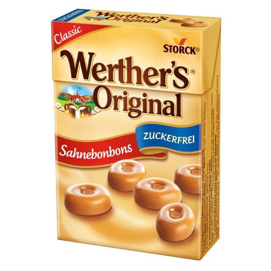 Zuckerfreie Sahnebonbons 42g Schachtel von Werthers Original