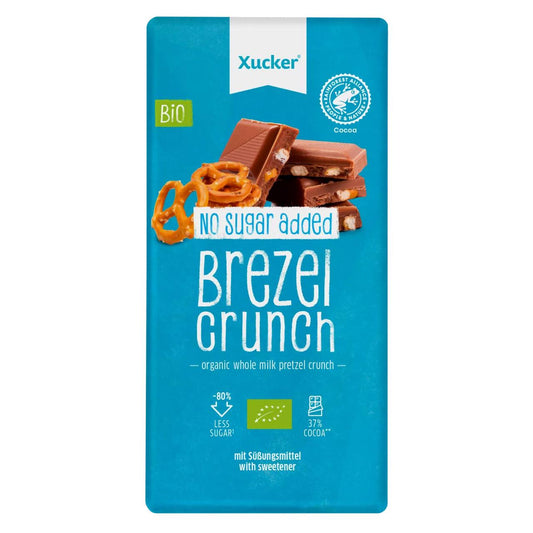 Bio Erythrit - Schokolade (Organic) 100g Tafel Brezel Crunch von Xucker