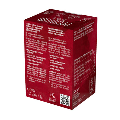 Premium Xylit Sticks (finnisch) 50 x 4g = 200g Karton von Xucker